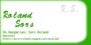 roland sors business card